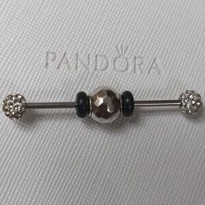 Pandora Essence Vintage Silver 70 Faceted Respect Charm (2 Listed Separately)